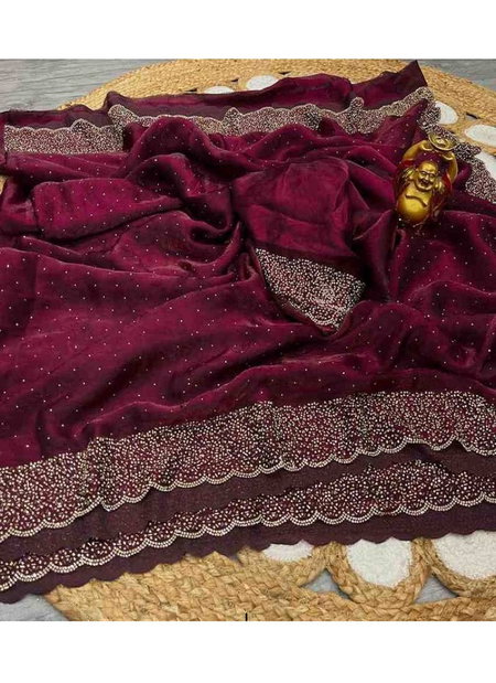 Maroon Colour Space Silk Party Wear Sarees Wholesalers In Delhi Kc 785
